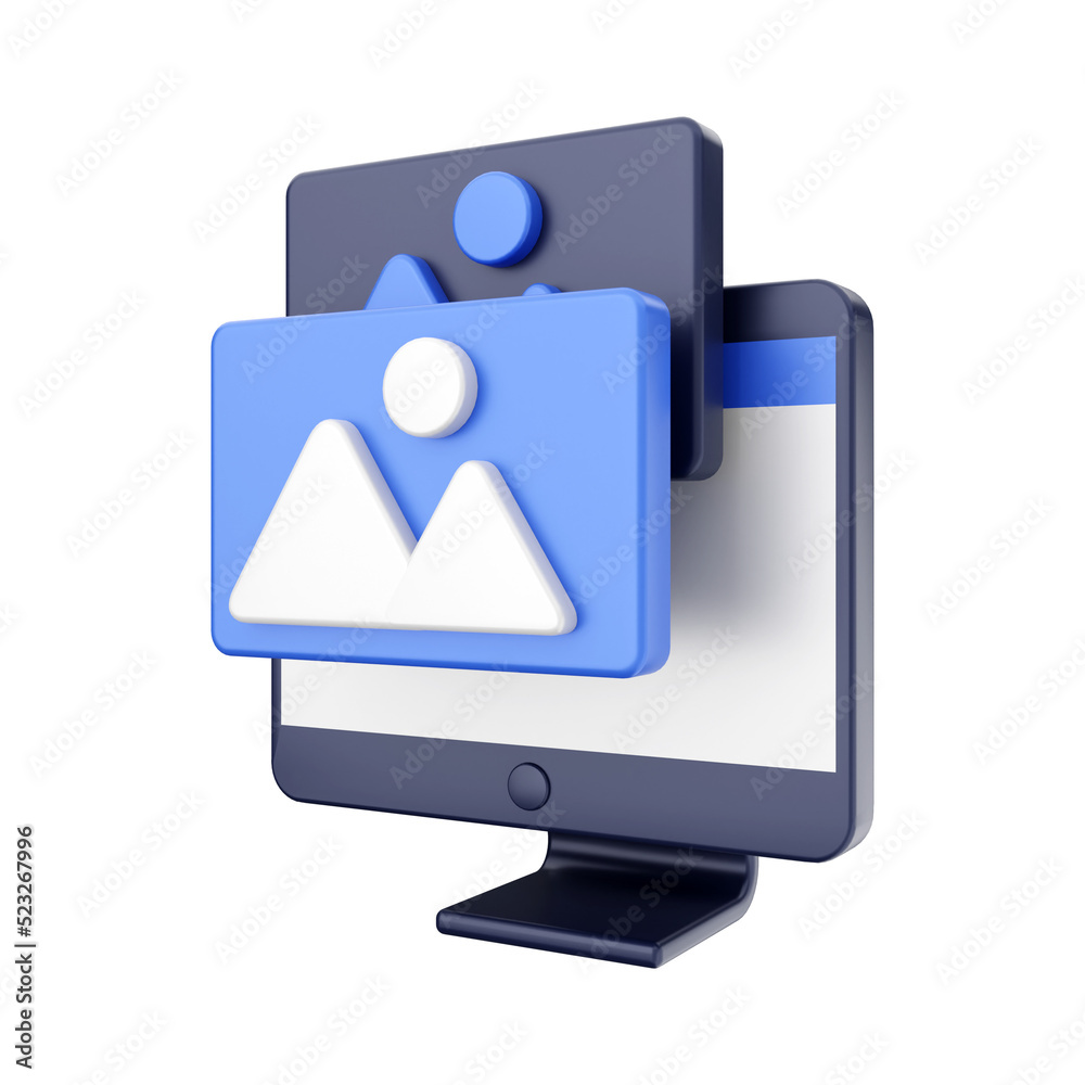 computer function 3d icon illustration computer function 3d icon illustration