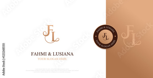 Initial FL Logo Design Vector