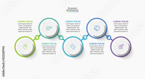 Business data visualization. timeline infographic icons designed for abstract background template milestone element modern diagram process technology digital marketing data presentation chart Vector