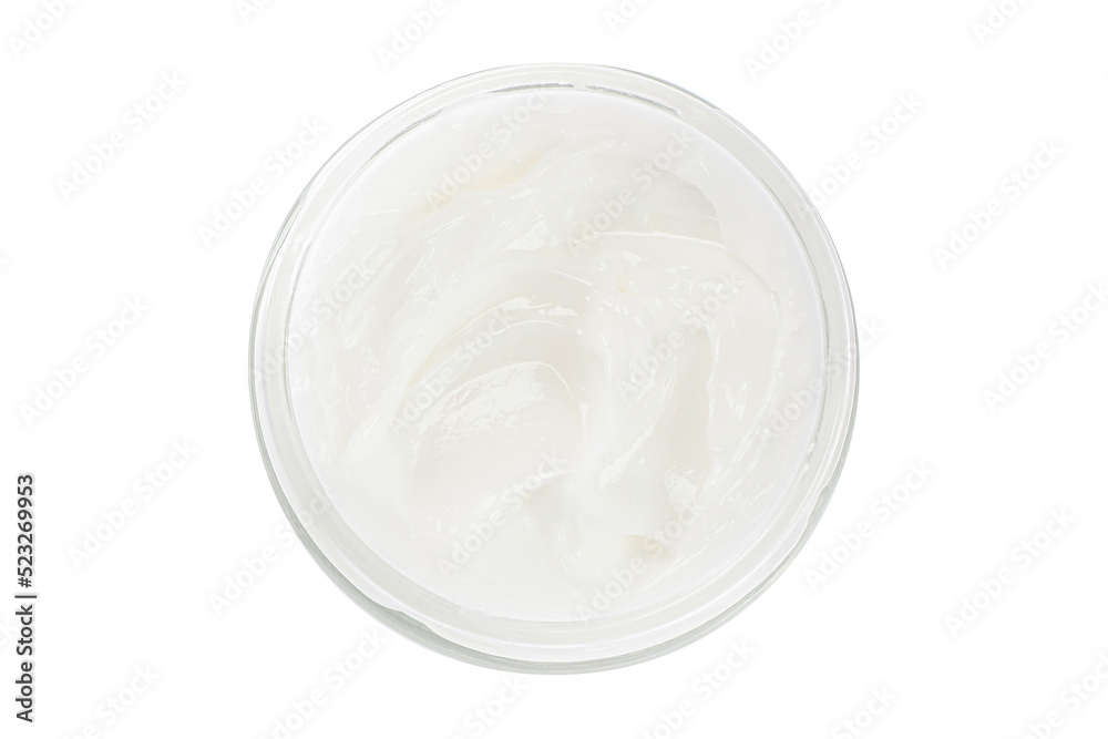 Jar of face cream isolated on white Jar of face cream isolated on white