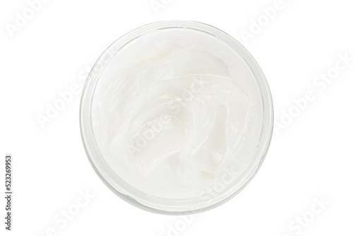 Jar of face cream isolated on white