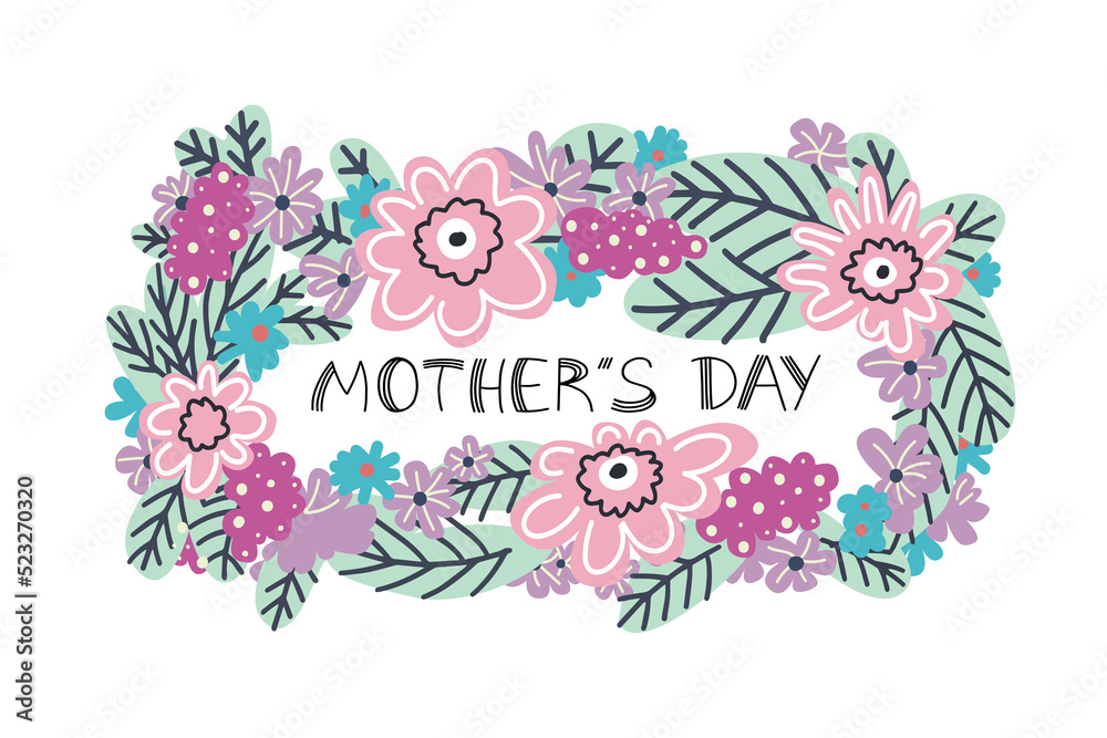 floral greeting card mother's day