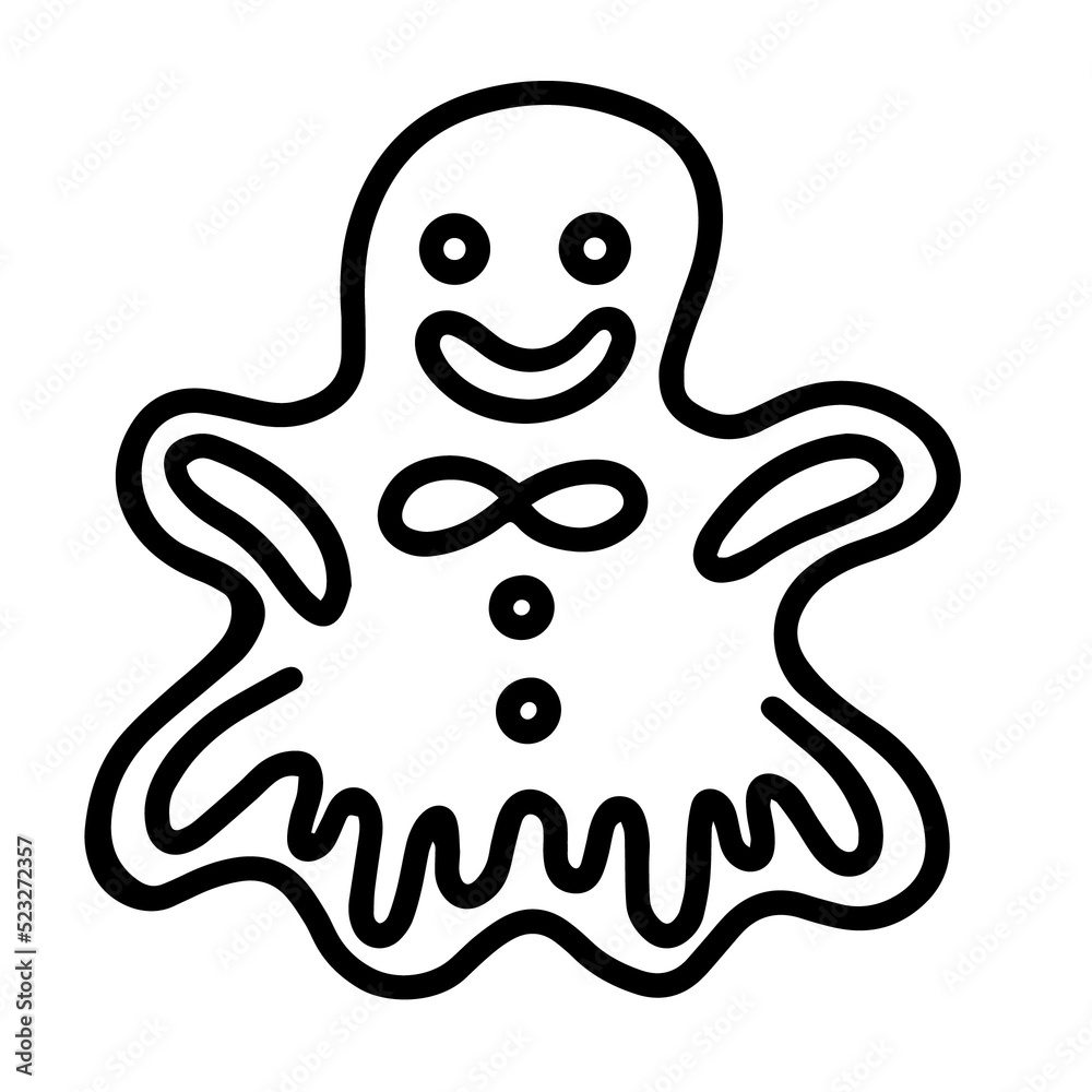 Gingerbread man. vector illustration in Doodle style Gingerbread man. vector illustration in Doodle style