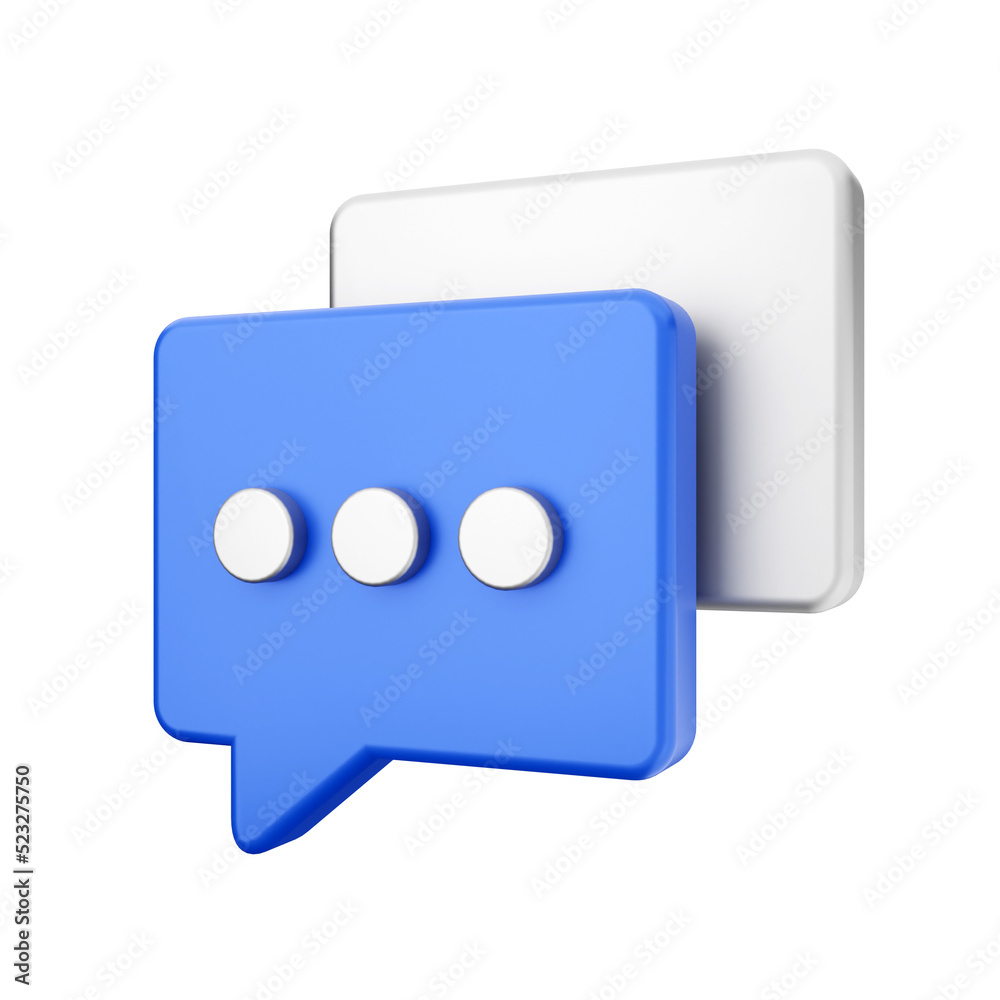 chat 3d icon illustration chat 3d icon illustration