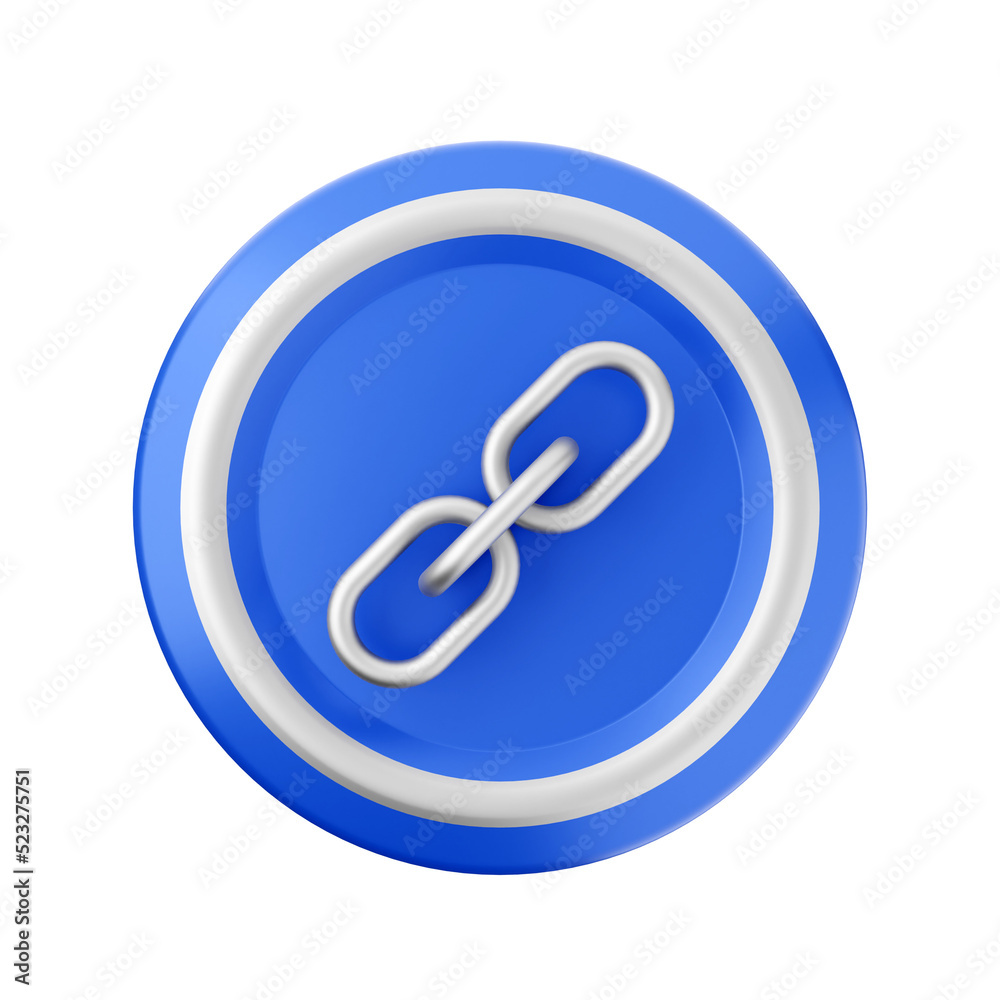 linked 3d icon illustration linked 3d icon illustration
