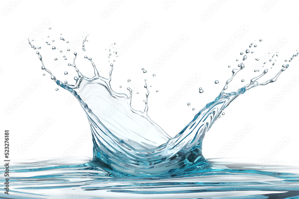 Crown water Liquid splash transparent - obrazy, fototapety, plakaty 