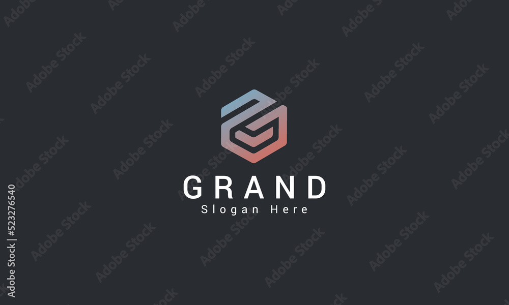 Letter G creative aesthetic hexagonal grand logo Letter G creative aesthetic hexagonal grand logo