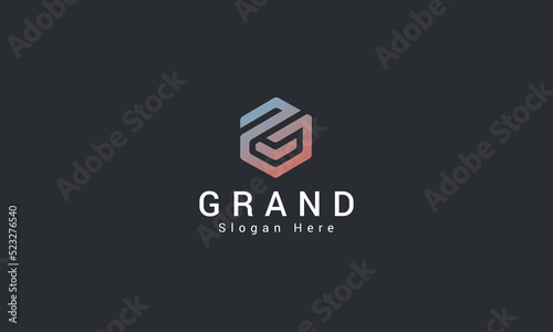 Letter G creative aesthetic hexagonal grand logo