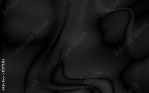 Realistic black silk fabric. background from folds of fabric. black silk drapery background.