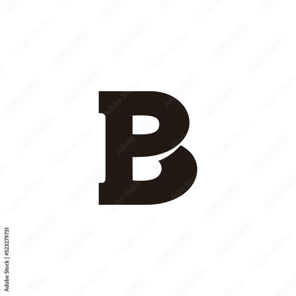 letter pb simple connected font logo vector letter pb simple connected font logo vector