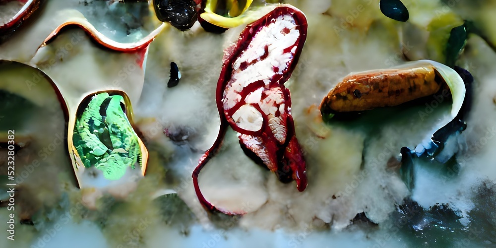 Escherichia coli bacteria on white background, illustration