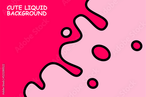 Pink cute Background with comic style, fluid liquid fun background, fluid liquid background, Cartoon Vector Illustration, cute wavy, comic background with wave, liquid, pink fluid