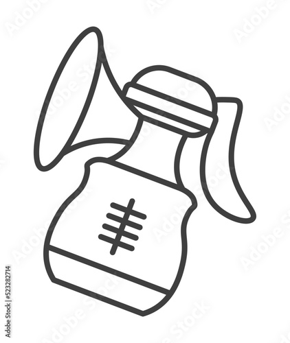 Feeding newborn baby, breast pump with bottle