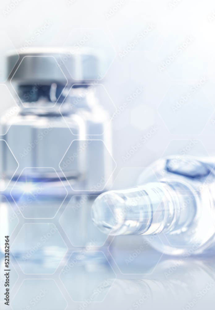 Close up shot of vaccine glass ampoules in a laboratory Close up shot of vaccine glass ampoules in a laboratory