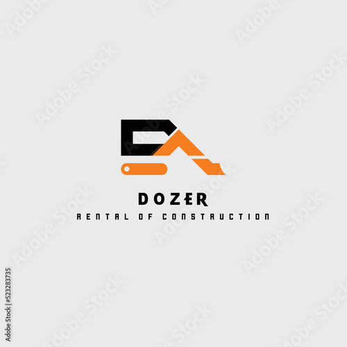vector dozer logo vector heavy equipment illustration used for company brand symbol etc