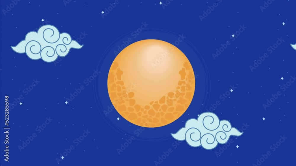 mid autumn animation with fullmoon mid autumn animation with fullmoon