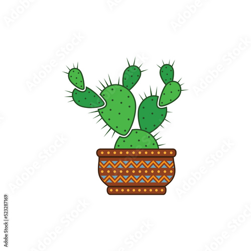 green opuntia cactus