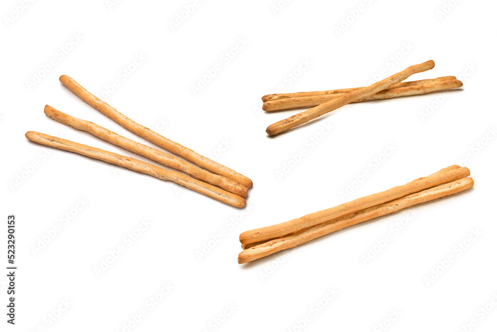 Bread sticks isolated on white background. Bread sticks isolated on white background.