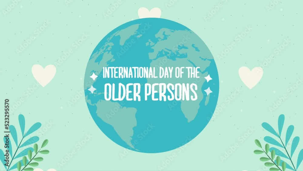 happy old persons day lettering in earth planet happy old persons day lettering in earth planet