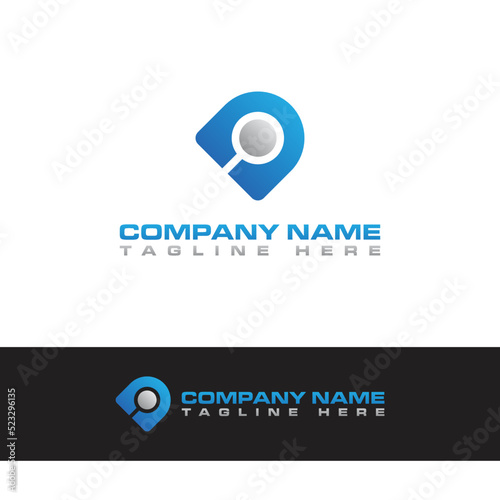 Letter d logo initial d letter search icon design template