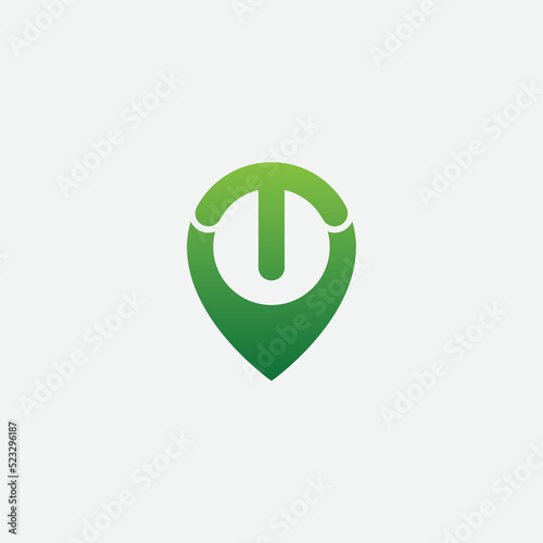 T initial logo vector symbol