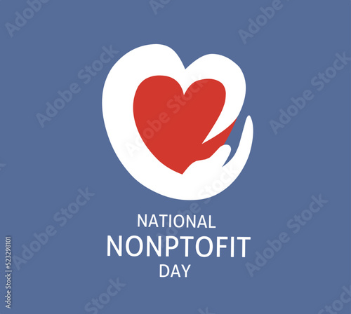 National nonprofit day . On 17 august .illustration art as a poster, banner, template 