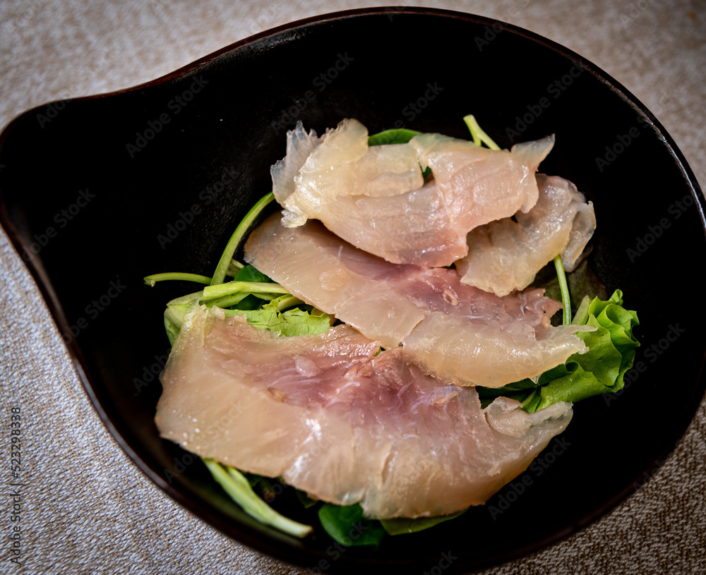 typical Venetian dish. traditional appetizer with lake char, Veneto region, typical Venetian dish. traditional appetizer with lake char, Veneto region,