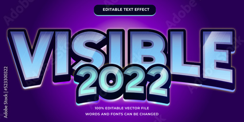 visible 2022 modern text effect editable