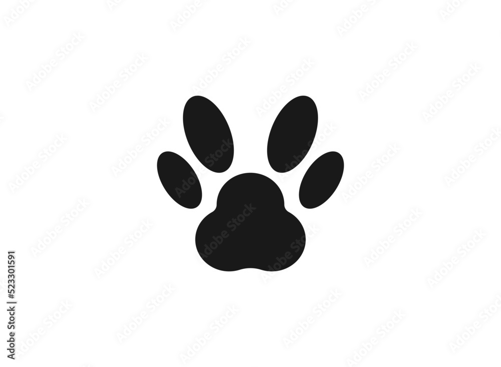 paw icon animal black vector illustration. paw icon animal black vector illustration.