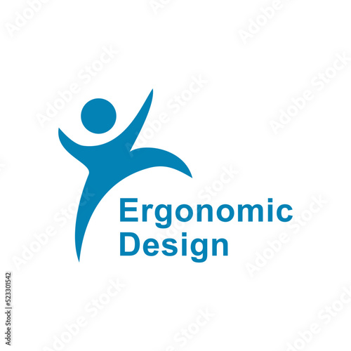 Ergonomic designs badge logo template