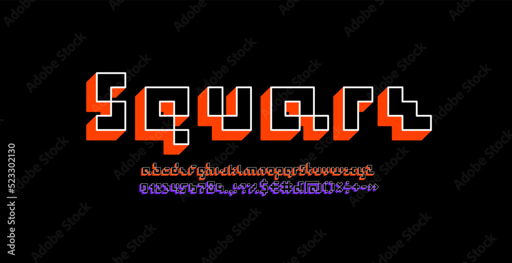 Alphabet made in cubes style, font 3d, letters and number, vector illustration 10eps Alphabet made in cubes style, font 3d, letters and number, vector illustration 10eps
