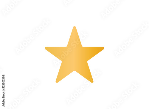 Star Icon vector. Simple flat symbol. Perfect orange pictogram illustration on white background.