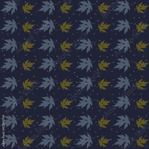 Seamless Leaf Pattern Design Vector Illustration
