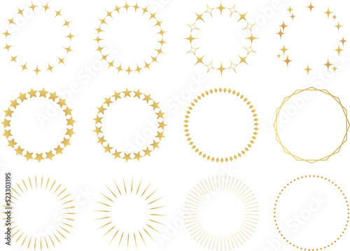 フレーム素材セット_ゴールド