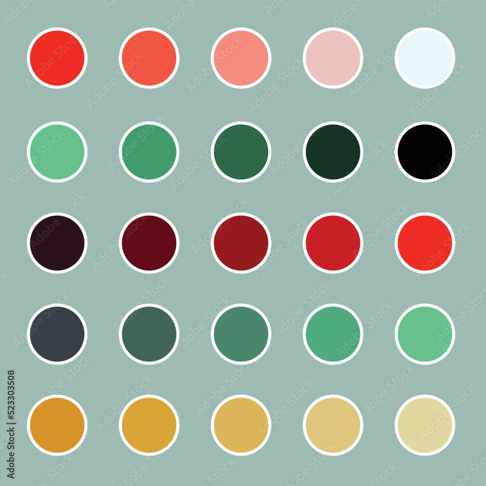 color palettes in circle shapes color palettes in circle shapes