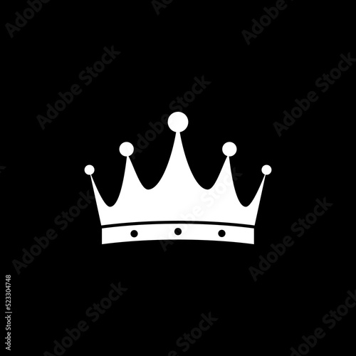 King crown icon isolated on dark background