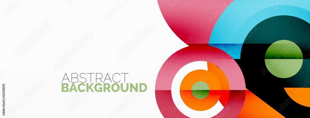 Rings and circles geometric abstract background for wallpaper, banner, backdrop Rings and circles geometric abstract background for wallpaper, banner, backdrop