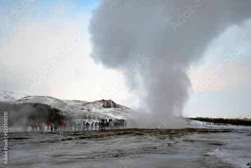 Hot springs in Geysir - Iceland