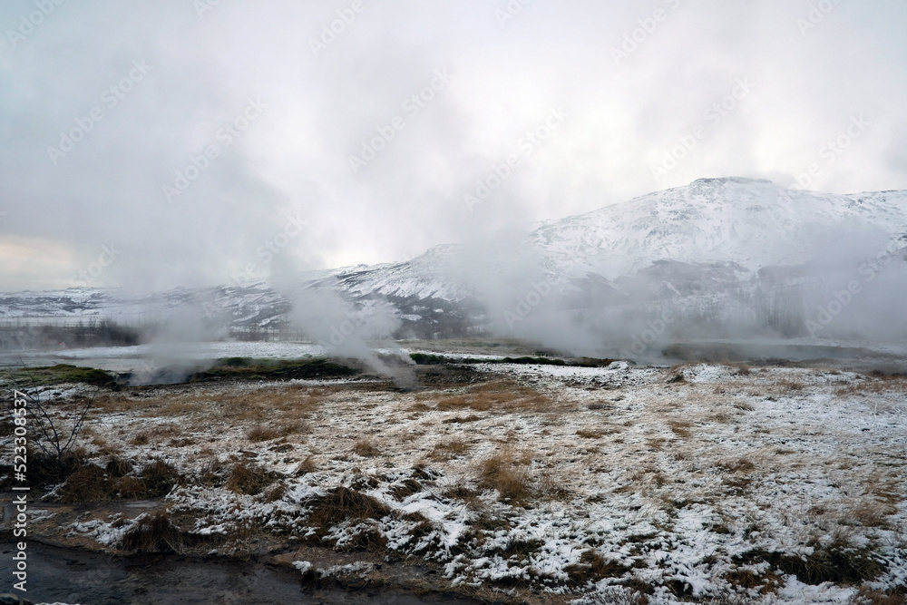 Hot springs in Geysir.