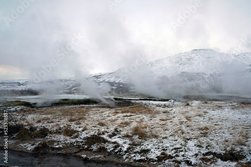 Hot springs in Geysir.