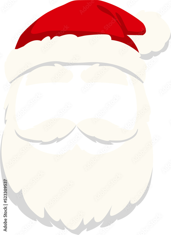 Santa video chat mask, face effect of photo selfie Santa video chat mask, face effect of photo selfie