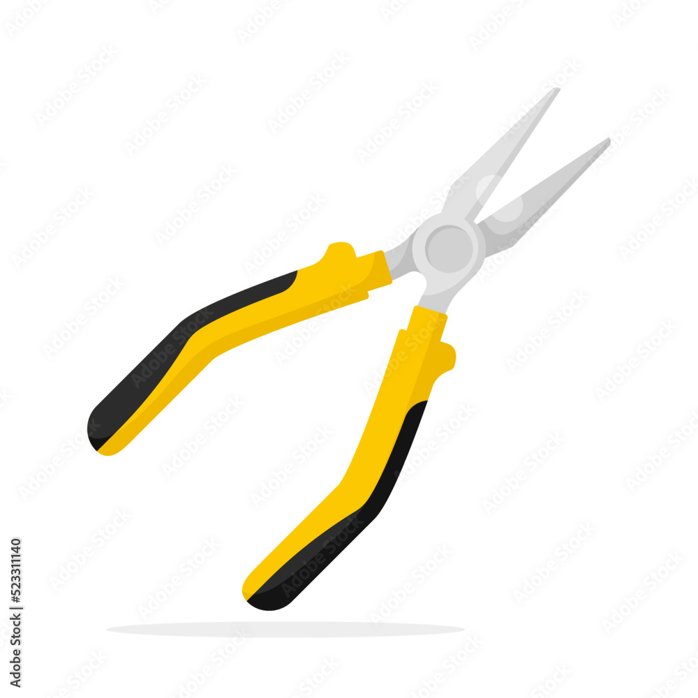 Pliers isolated on white background Pliers isolated on white background
