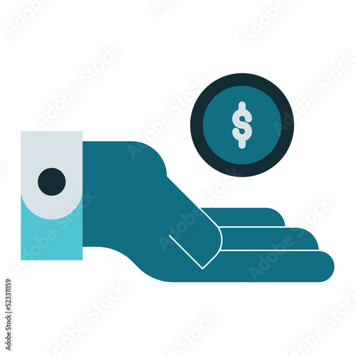 accept bribe icon on transparent background