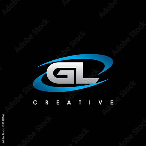 GL Letter Initial Logo Design Template Vector Illustration
