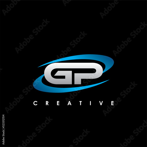 GP Letter Initial Logo Design Template Vector Illustration