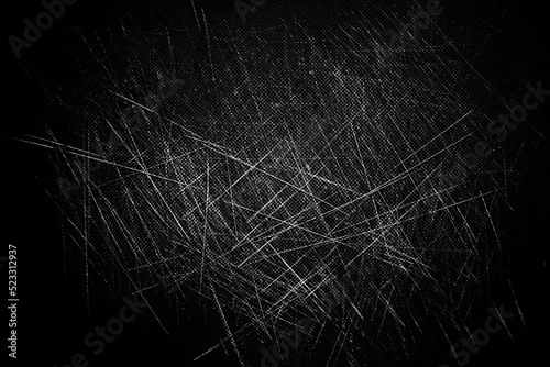 Grunge sctached texture background. Black and white wallpaper