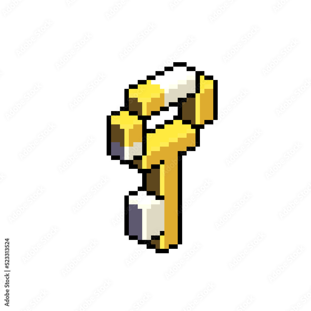Obraz premium Key cartoon isometric pixel art