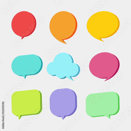 Chat Speech Bubble Communication collection set