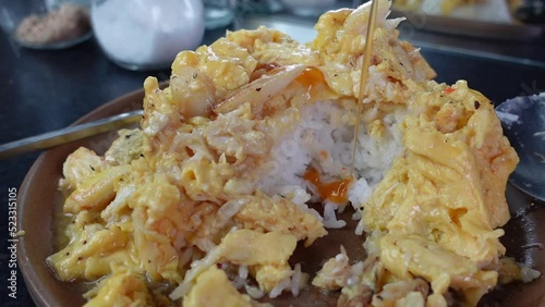 Rice with Crab Soft Omelet