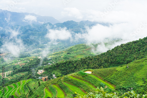 Mountain scenery in Son La Vietnam photo